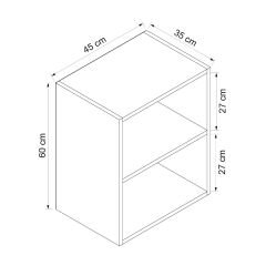 Alvinka Mutfak Modül Mbr_C Üst 1Dk1R 45-H60Cm Dolap Beyaz Kumtaşı Mdf