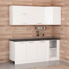 Minar 195Cm Köşe Mutfak Dolabı - Beyaz K195-B3