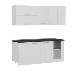 Minar 195Cm Köşe Mutfak Dolabı - Beyaz K195-B3