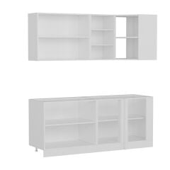 Minar 195Cm Köşe Mutfak Dolabı - Beyaz K195-B3