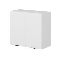 Alvinka Mutfak Modül Mbr_B Üst 2Dk1R 80-H72Cm Dolap Beyaz Beyaz Mdf