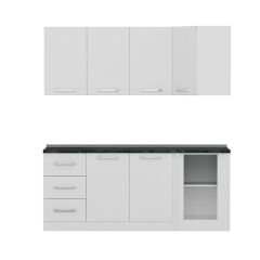 Minar 195Cm Köşe Mutfak Dolabı - Beyaz K195-B4