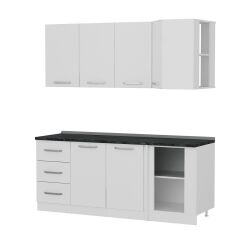 Minar 195Cm Köşe Mutfak Dolabı - Beyaz K195-B4