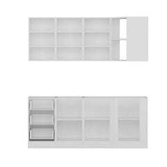 Minar 195Cm Köşe Mutfak Dolabı - Beyaz K195-B4