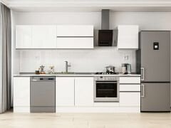 Alvinka 290X210 Cm High Gloss Mutfak Dolabı M-E80S40S50-2 High Gloss | Beyaz - Suntalam