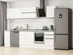 Alvinka 290X210 Cm High Gloss Mutfak Dolabı M-E80S40S50-2 High Gloss | Beyaz - Suntalam