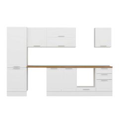 Alvinka 320X210 Cm Klasik Mebran Mutfak Dolabı Mb-E90B60S50-2 Mebran | Beyaz - Mdf