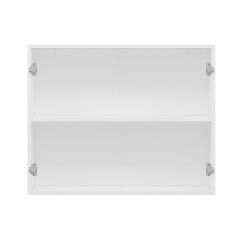 Alvinka Mutfak Modül Mbr_B Üst 2Dk1R 90-H72Cm Dolap Beyaz Beyaz Mdf