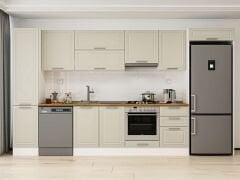 Alvinka 385X222 Cm Klasik Mebran Mutfak Dolabı Mbb-E90B45S50-1 Mebran | Kumtaşı - Suntalam