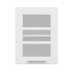 Alvinka Mutfak Modül Mbr_C Üst 1Dk1R 45-H60Cm Dolap Cam Beyaz Beyaz Mdf