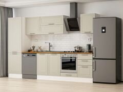 Alvinka 320X210 Cm Klasik Mebran Mutfak Dolabı Mb-E90B60S50-2 Mebran | Kumtaşı - Mdf