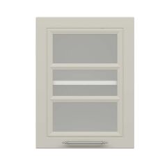 Alvinka Mutfak Modül Mbr_C Üst 1Dk1R 45-H60Cm Dolap Cam Beyaz Kumtaşı Mdf