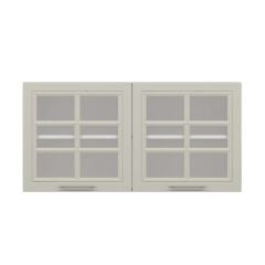 Alvinka Mutfak Modül Mbr_C Üst 2Dk1R 120-H60Cm Dolap Cam Beyaz Kumtaşı