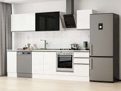 Alvinka 290X210 Cm High Gloss Mutfak Dolabı M-E80S40S50-3 High Gloss | Beyaz - Suntalam