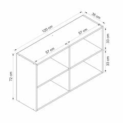 Alvinka Mutfak Modül Mbr_C Üst 2Dk1R 120-H72Cm Dolap Beyaz Kumtaşı