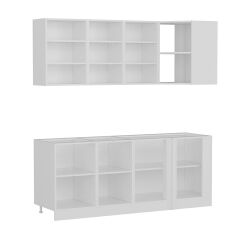 Minar 200Cm Köşe Mutfak Dolabı - Beyaz K200-B1