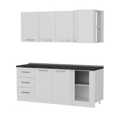 Minar 200Cm Köşe Mutfak Dolabı - Beyaz K200-B2