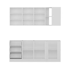 Minar 200Cm Köşe Mutfak Dolabı - Beyaz K200-B2