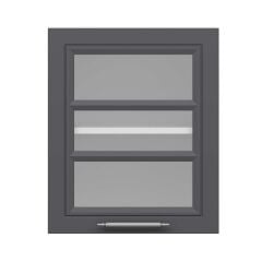 Alvinka Mutfak Modül Mbr_C Üst 1Dk1R 50-H60Cm Dolap Cam Beyaz Antrasit Suntalam