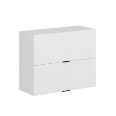 Alvinka Mutfak Modül Mbr_B Üst 2Yk1R 90-H72Cm Dolap Beyaz Beyaz Mdf
