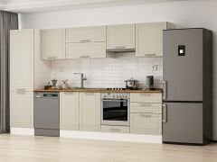 Alvinka 330X210 Cm Klasik Mebran Mutfak Dolabı Mb-E90B60S60-1 Mebran | Kumtaşı - Suntalam