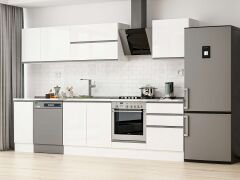 Alvinka 300X210 Cm High Gloss Mutfak Dolabı M-E80S40S60-2 High Gloss | Beyaz - Suntalam