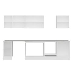 Alvinka 300X210 Cm High Gloss Mutfak Dolabı M-E80S40S60-2 High Gloss | Beyaz - Suntalam