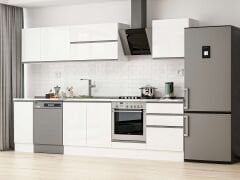 Alvinka 300X210 Cm High Gloss Mutfak Dolabı M-E80S40S60-2 High Gloss | Beyaz - Mdf