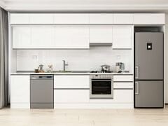 Alvinka 390X240 Cm High Gloss Mutfak Dolabı Mb-E90S50S50-1 High Gloss | Beyaz - Mdf