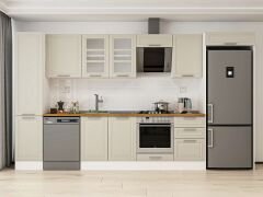 Alvinka 385X222 Cm Klasik Mebran Mutfak Dolabı Mbb-E90B45S50-3 Mebran | Kumtaşı - Suntalam