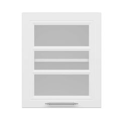 Alvinka Mutfak Modül Mbr_C Üst 1Dk1R 50-H60Cm Dolap Cam Beyaz Beyaz Mdf