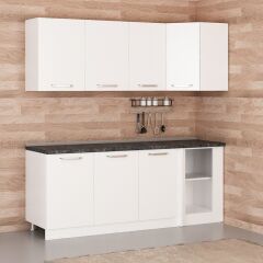 Minar 205Cm Köşe Mutfak Dolabı - Beyaz K205-B1