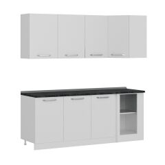 Minar 205Cm Köşe Mutfak Dolabı - Beyaz K205-B1