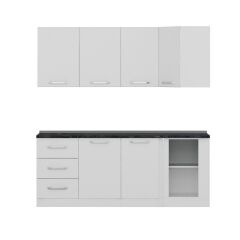 Minar 205Cm Köşe Mutfak Dolabı - Beyaz K205-B2