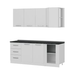 Minar 205Cm Köşe Mutfak Dolabı - Beyaz K205-B2