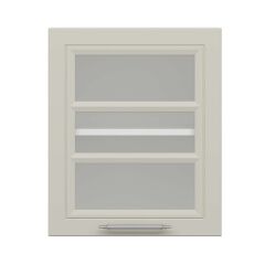 Alvinka Mutfak Modül Mbr_C Üst 1Dk1R 50-H60Cm Dolap Cam Beyaz Kumtaşı Mdf