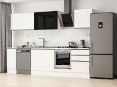 Alvinka 300X210 Cm High Gloss Mutfak Dolabı M-E80S40S60-3 High Gloss | Beyaz - Suntalam