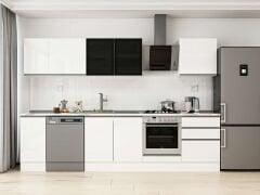 Alvinka 300X210 Cm High Gloss Mutfak Dolabı M-E80S40S60-3 High Gloss | Beyaz - Mdf