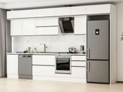 Alvinka 390X240 Cm High Gloss Mutfak Dolabı Mb-E90S50S50-2 High Gloss | Beyaz - Mdf