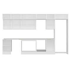 Alvinka 390X240 Cm High Gloss Mutfak Dolabı Mb-E90S50S50-2 High Gloss | Beyaz - Mdf