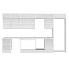 Alvinka 390X240 Cm High Gloss Mutfak Dolabı Mb-E90S50S50-2 High Gloss | Antrasit - Suntalam