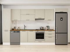 Alvinka 395X222 Cm Klasik Mebran Mutfak Dolabı Mbb-E90B45S60-1 Mebran | Kumtaşı - Suntalam