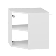 Alvinka Mutfak Modül Mbr_B Üst 1Dk1R 60-H60Cm Köşe Dolap Beyaz Beyaz Mdf