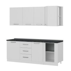 Minar 215Cm Köşe Mutfak Dolabı - Beyaz K215-B2