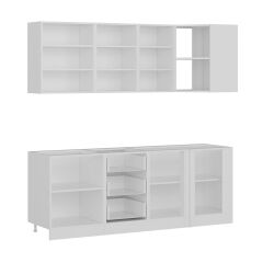 Minar 215Cm Köşe Mutfak Dolabı - Beyaz K215-B2