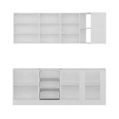 Minar 215Cm Köşe Mutfak Dolabı - Beyaz K215-B2