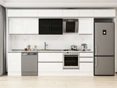 Alvinka 390X240 Cm High Gloss Mutfak Dolabı Mb-E90S50S50-3 High Gloss | Beyaz - Mdf