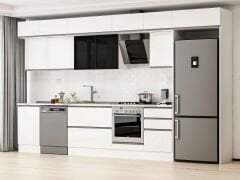 Alvinka 390X240 Cm High Gloss Mutfak Dolabı Mb-E90S50S50-3 High Gloss | Beyaz - Mdf