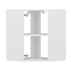 Alvinka Mutfak Modül Mbr_B Üst 1Dk1R 60-H72Cm Köşe Dolap Beyaz Beyaz Mdf