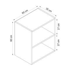 Alvinka Mutfak Modül Mbr_C Üst 1Dk1R 60-H60Cm Dolap Cam Beyaz Antrasit Mdf
